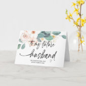 Naar mijn toekomstige man van Bride op huwelijksda Kaart (Gele Bloem)