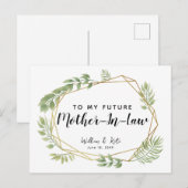 Naar mijn toekomstige schoonmoeder briefkaart groe (Voorkant / Achterkant)