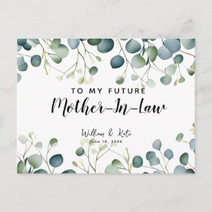 Naar mijn toekomstige schoonmoeder groen eucalyptu briefkaart
