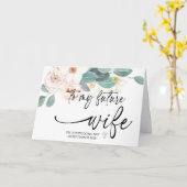 Naar mijn toekomstige vrouw van Groom op onze huwe Kaart (Gele Bloem)