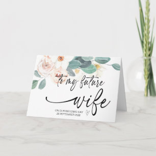 Naar mijn toekomstige vrouw van Groom op onze huwe Kaart