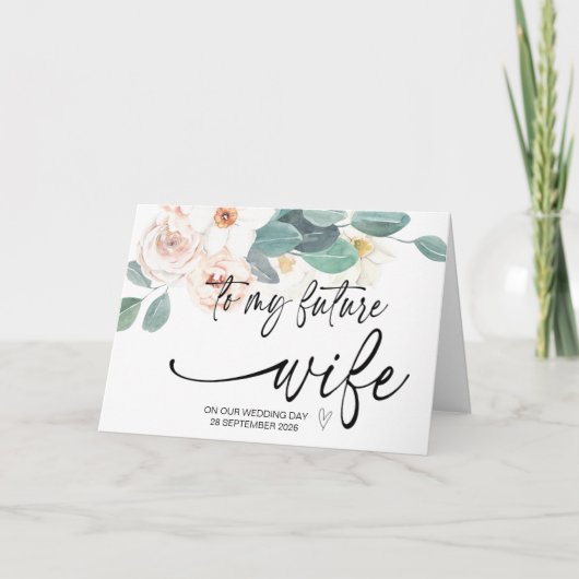 Naar mijn toekomstige vrouw van Groom op onze huwe Kaart (Voorkant)