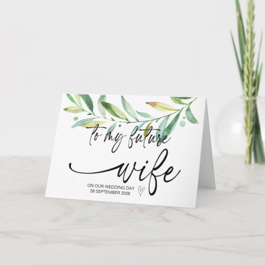 Naar mijn toekomstige vrouw van Groom op onze huwe Kaart (Voorkant)