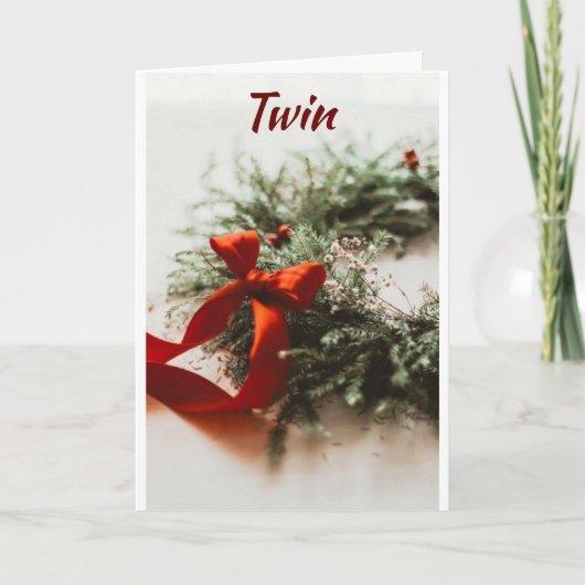 **NAAR MIJN TWIN BIJ CHRISTMAS** HOLIDAIRE KAART (Voorkant)