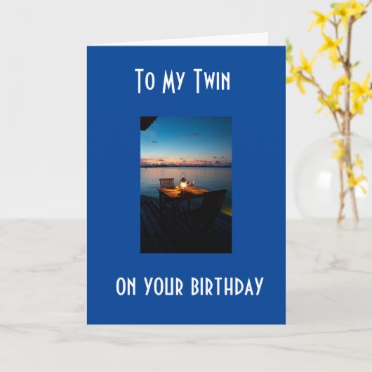 NAAR MIJN **TWIN** OP UW TWEEDE DAG KAART (Gele Bloem)