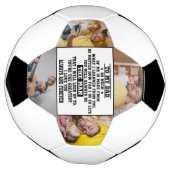 Naar mijn vader Custom vaderdag cadeau met 4 foto' Voetbal (Gedraaid)