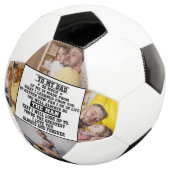 Naar mijn vader Custom vaderdag cadeau met 4 foto' Voetbal (Drie kwart)