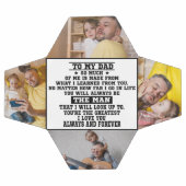 Naar mijn vader Custom vaderdag cadeau met 4 foto' Voetbal (Enkel)