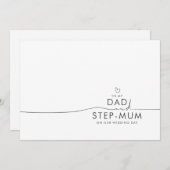Naar mijn vader en Stap-Mum Wedding Day Message (Voorkant / Achterkant)