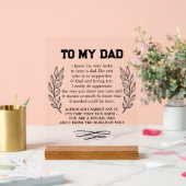 Naar mijn vader Gedicht van dochter zoon Acryl Bord (Huwelijk)