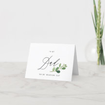Naar mijn vader Minimale Greenery Card