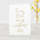 Naar mijn vader op mijn bruiloft | Stylish Gold Le Kaart (Gele Bloem)
