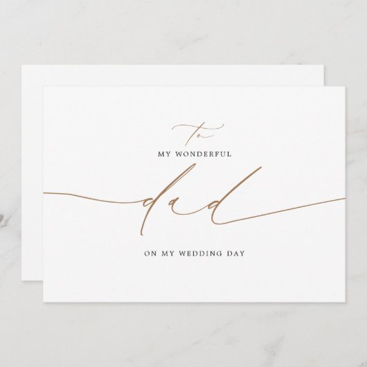 Naar mijn vader op mijn huwelijksdag legant (Voorkant / Achterkant)