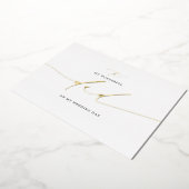 Naar mijn vader op mijn huwelijksdag legant folie uitnodiging (Gedraaid)