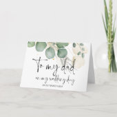 Naar mijn vader trouwdag dank u van bruid bruidego kaart (Voorkant)