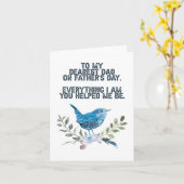 Naar mijn Vaderdag Bird Kaart van mijn beste vader (Gele Bloem)