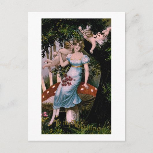 Naar mijn Valentijn 1914 Vintage Feestdagenkaart (Voorkant)