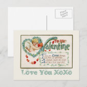 Naar mijn Valentijn Cupid Briefkaart (Voorkant / Achterkant)