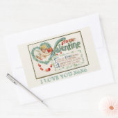 Naar mijn Valentijn Cupid Rechthoekige Sticker (Envelop)