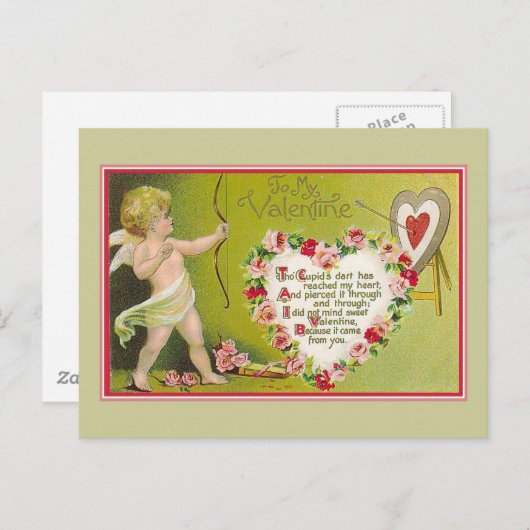 Naar mijn Valentijn Cupids Dart Feestdagenkaart (Voorkant / Achterkant)