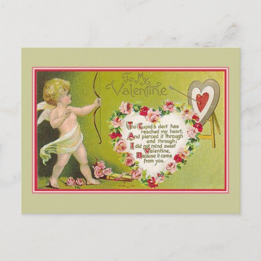 Naar mijn Valentijn Cupids Dart Feestdagenkaart (Voorkant)
