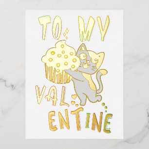 Naar mijn Valentijn Folie Feestdagen Briefkaart