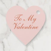 Naar mijn valentijn Hart Bedankjes Labels (Achterkant)