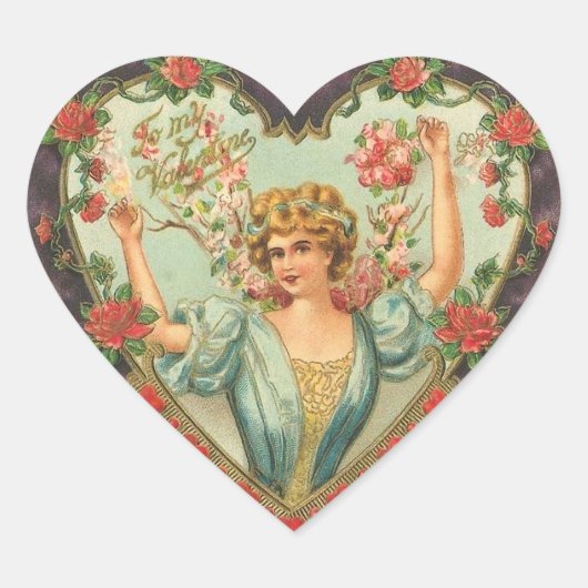 Naar mijn Valentijn Hart Stickers (Voorkant)