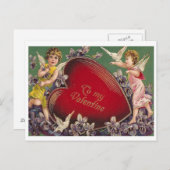 Naar mijn Valentijn ouderwets Valentijn Briefkaart (Voorkant / Achterkant)