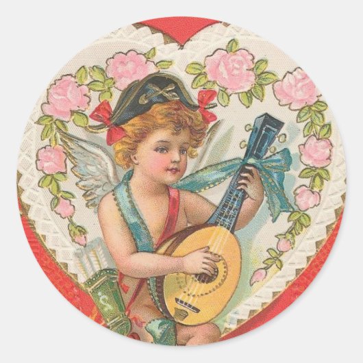 Naar mijn Valentijn Ronde Sticker (Voorkant)