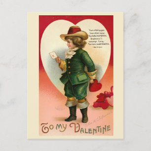 Naar mijn Valentijn Victoriaans Valentijnsdag Briefkaart