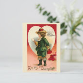 Naar mijn Valentijn  Victoriaans Valentijnsdag Briefkaart (Staand voorkant)