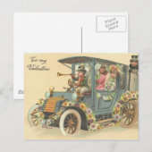 Naar mijn Valentijn Vintage-auto Feestdagenkaart (Voorkant / Achterkant)