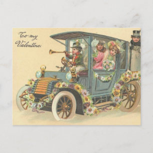 Naar mijn Valentijn Vintage-auto Feestdagenkaart