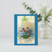 Naar mijn Valentijn vogels in bloemen Feestdagenkaart (Staand voorkant)