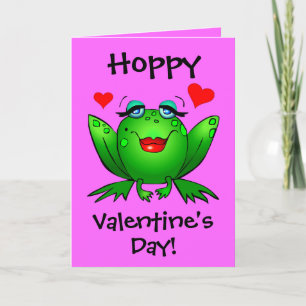 Naar mijn Valentijnsdag van Prince Hoppy Cute Frog Feestdagen Kaart