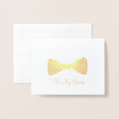 Naar mijn Verloving Bokje Stropdas Bowtie Folie Kaarten (Voorkant met envelop)