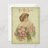 Naar mijn Vintage Valentijn Kaart (Voorkant / Achterkant)