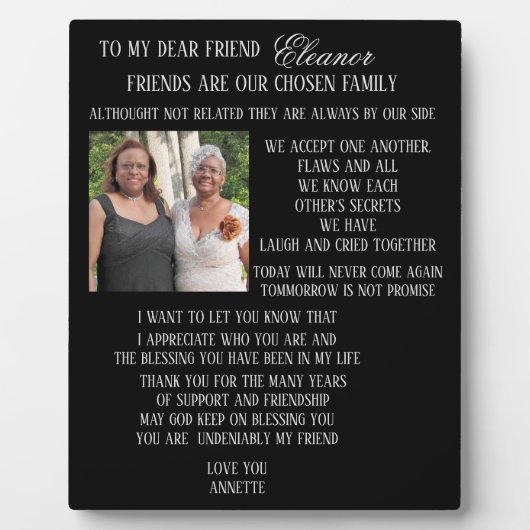 Naar mijn vriend fotoplaat (Voorkant)