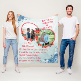 Naar mijn Vriendin, gepersonaliseerde 2 foto Fleece Deken