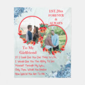 Naar mijn Vriendin, gepersonaliseerde 2 foto Fleece Deken (Voorkant)