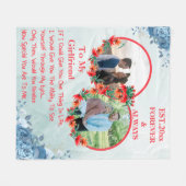 Naar mijn Vriendin, gepersonaliseerde 2 foto Fleece Deken (Voorkant (Horizontaal))