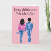 Naar mijn Vriendin over de Waterverf van de Valent Feestdagen Kaart (Voorkant)