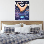 Naar mijn vrouw. Ik zal altijd bij je zijn Canvas Afdruk (Insitu (Slaapkamer))