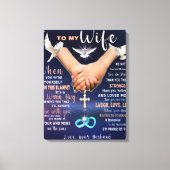 Naar mijn vrouw. Ik zal altijd bij je zijn Canvas Afdruk (Voorkant)