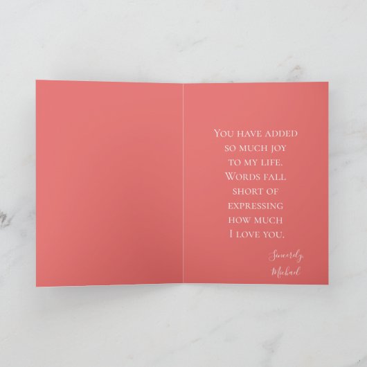 Naar mijn vrouw op Moederdag Kaart (Binnen)