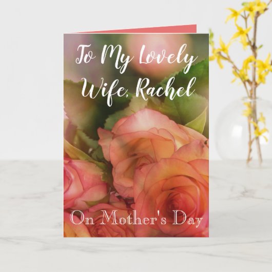 Naar mijn vrouw op Moederdag Kaart (Gele Bloem)