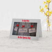 NAAR MIJN **WIFE** SCHIJF JUBILEUM MET EEN LAPKAAR KAART (Gele Bloem)