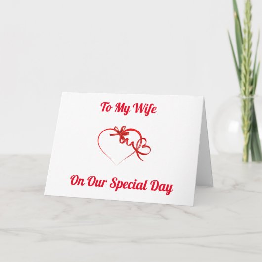 NAAR MIJN **WIFE** SCHIJF JUBILEUM MET EEN LAPKAAR KAART (Voorkant)