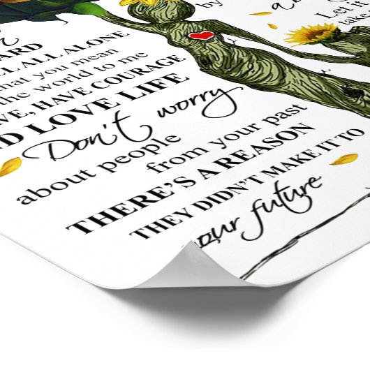 Naar mijn Zonnebloem dochter Poster (Hoek)